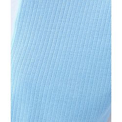 Babyhug Cotton Blend Full Sleeves Front Open Thermal Vest And Leggings- Blue