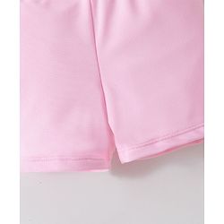 Babyhug Sleeveless Frock Swimsuit with Shorts Floral Print - Pink