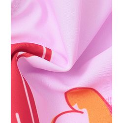 Babyhug Sleeveless Frock Swimsuit with Cap Flamingo Print - Pink