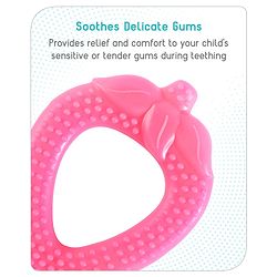 Babyhug Strawberry Shaped Silicone Teether - Pink