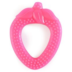 Babyhug Strawberry Shaped Silicone Teether - Pink