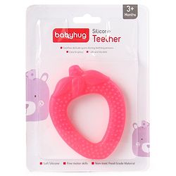 Babyhug Strawberry Shaped Silicone Teether - Pink
