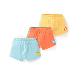 Babyhug 100% Cotton Tiger Printed Trunk Pack of 3 - Multicolour