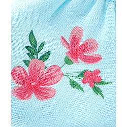 Babyhug 100% Cotton Knit Floral Printed Mittens Pack Of 3 - Multicolour