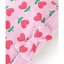 Babyhug 100% Cotton Cap with Heart Printed - Pink