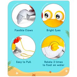 Babyhug Pull Along Crab Toy - Yellow