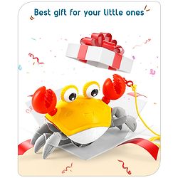 Babyhug Pull Along Crab Toy - Yellow