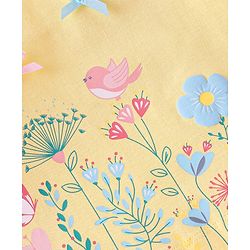 Babyhug Cotton Full Sleeves Top & Leggings Set Floral Print- Yellow & Pink