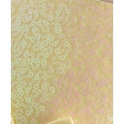 Babyhug Sleeveless Sequinned Yoke Mesh Party Frock With Bow Applique - Yellow