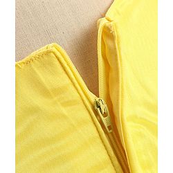 Babyhug Half Sleeves Sequinned Party Frock with Sequin Detailing & Bow Applique - Yellow