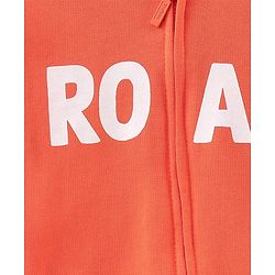 Babyhug Cotton Knit Full Sleeves Woven Sweatjacket Dino Design - Orange