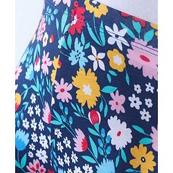 Babyhug Cotton Lycra Knit Full Length Polka Dots & Floral Printed Leggings Pack of 2 - Multicolour