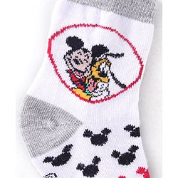 Cute Walk Disney By Babyhug Anti Bacterial Ankle Length Socks Mickey Mouse Design Pack Of 3 - Multicolour