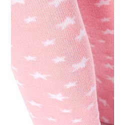Cutewalk by Babyhug Non Terry Footed Anti Bacterial Star Design Tights - Pink