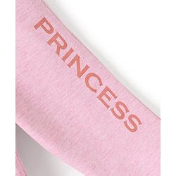 Babyhug Cotton Looper Knit Full Length Track Pant Text Print - Pink