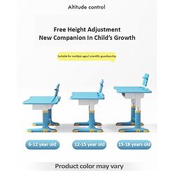 Babyhug Study Table & Chair Set with Height Adjustment - Pink