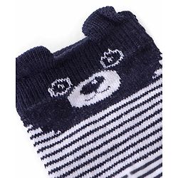 Cute Walk by Babyhug Cotton Blend Non Terry Ankle Length Socks Heart Design - Red