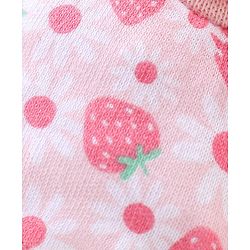 Babyhug 100% Cotton Knit Floral Printed Mittens & Booties -Pink