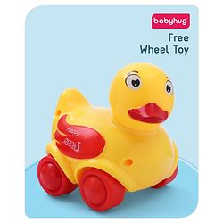 Babyhug Duck On Wheels- Yellow and Red