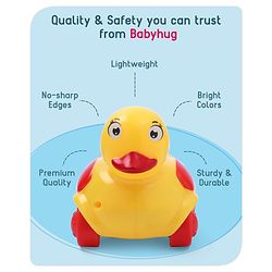 Babyhug Duck On Wheels- Yellow and Red