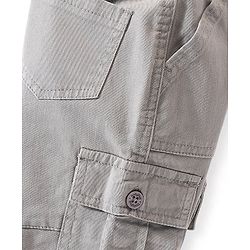 Babyhug Cotton Spandex Full Length Solid Color Trouser - Grey