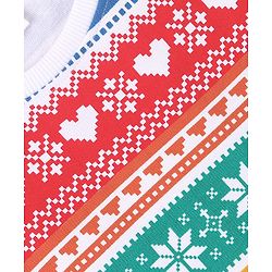 Babyhug 100% Cotton Knit Full Sleeves Snowflakes Printed Sweatshirt - Multicolour