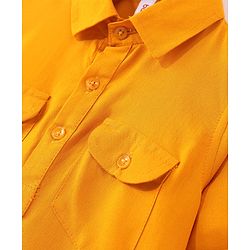 Babyhug Full Sleeves Solid Pathani Kurta & Pyjama Set - Yellow