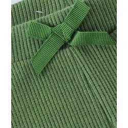 Babyhug Cotton Lycra Full Length Legging Solid Colour - Green