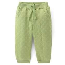 Babyhug Cotton Looper Full Length Lounge Pant With Solid Colour - Green