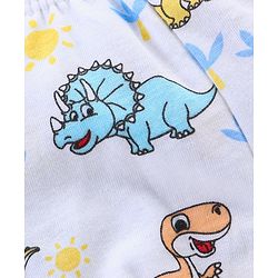 Babyhug 100% Cotton Trunk Dino Print Pack of 3 - Multicolour