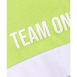 Babyhug Cotton Looper Shorts Colour Block Design - Green