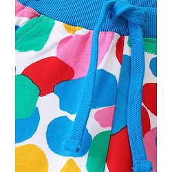 Babyhug Cotton Knit Looper Full Length Lounge Pant Abstract Print - Multicolor