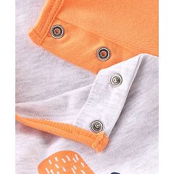 Babyhug Cotton Knit Full Sleeves Onesies Tiger Print With Leggings - Navy Blue