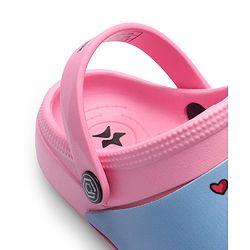 Cute Walk by Babyhug Clogs with Back Strap Unicorn Print - Pink