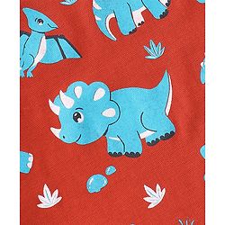 Babyhug Cotton Knit Full Sleeves Striped & Dino Printed T-Shirts Pack of 3 - Multicolour