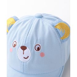 Babyhug Baseball Caps Bear Design Blue - Diameter 16 cm
