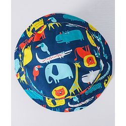 Babyhug Cotton Bucket Hat Animal Print Navy Blue - Diameter 17 cm