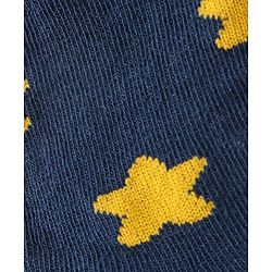 Cute Walk By Babyhug Non Terry Anti Bacterial Ankle Length Socks With Checks & Star Design Pack Of 3 - White & Blue