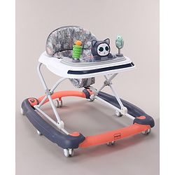 Babyhug Bunny Face 2 In 1 Walker Cum Rocker With 3 Level Adjustable Height & Musical Play Tray With Light -Blue