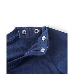 Babyhug Cotton Knit Full Sleeves Dino Graphics Printed T-Shirt - Navy Blue