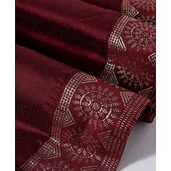 Babyhug Sleeveless Foil Printed Long Kurta with Lehenga and Dupatta - Maroon