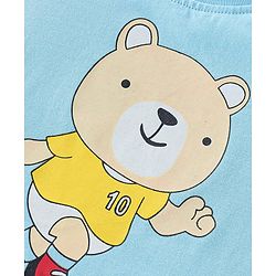 Babyhug Cotton Knit Full Sleeves T-Shirt with Bear Graphics Print - Blue