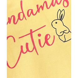 Babyhug 100% Cotton Full Sleeves Tee Text Print - Yellow