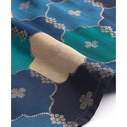 Babyhug Cotton Woven Full Sleeves Floral Printed & Embroidered Kurta Pyjama Set - Navy Blue Green & Yellow