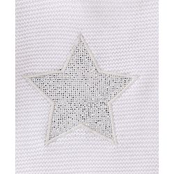 Babyhug Full Sleeves Sweater Set Star Patch - Off White