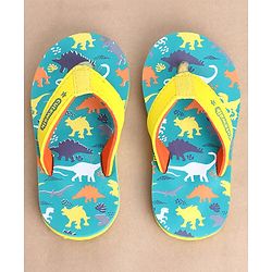 Cute Walk by Babyhug Slip On Flip Flops Dino Print - Blue