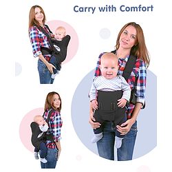 Babyhug First Blossom 3-in-1 Baby Carrier: Ergonomic with breathable mesh, Padded straps, Cushioned leg openings, and versatile carrying positions for ultimate baby comfort and Parent convenience-Blue