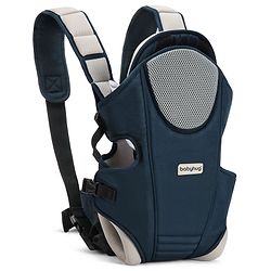 Babyhug First Blossom 3-in-1 Baby Carrier: Ergonomic with breathable mesh, Padded straps, Cushioned leg openings, and versatile carrying positions for ultimate baby comfort and Parent convenience-Blue