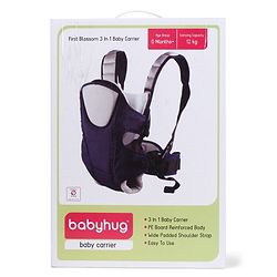 Babyhug First Blossom 3-in-1 Baby Carrier: Ergonomic with breathable mesh, Padded straps, Cushioned leg openings, and versatile carrying positions for ultimate baby comfort and Parent convenience-Blue