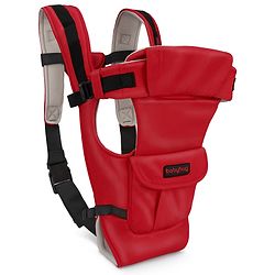 Babyhug Joy Bundle 4-in-1 Premium Baby Carrier : Lightweight, Breathable, Ergonomic design, 4 carrying positions, Head and neck support, Storage pocket, and Adjustable straps for babies up to 12 kg-Red